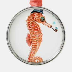 Seahorse Steampunk Metal Tree Decoration