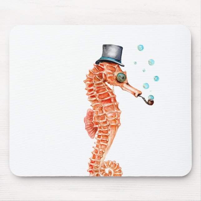 Seahorse Steampunk Mouse Mat (Front)