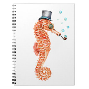 Seahorse Steampunk Notebook