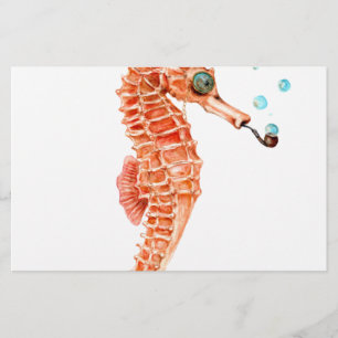 Seahorse Steampunk Stationery