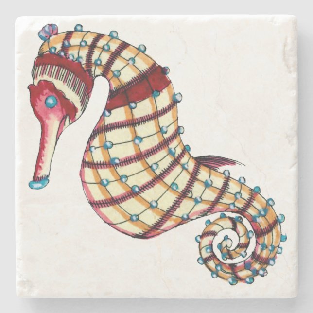 Seahorse Stone Coaster (Front)