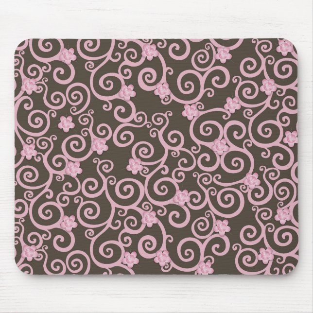 Seahorse Swirl Mousepad (Front)