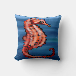 Seahorse Throw Pillow