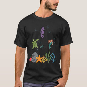 Seahorse Underwater Kids Mermaid T-Shirt