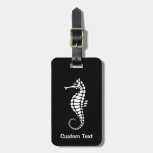 Seahorse White Luggage Tag