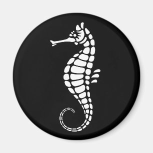 Seahorse White Magnet
