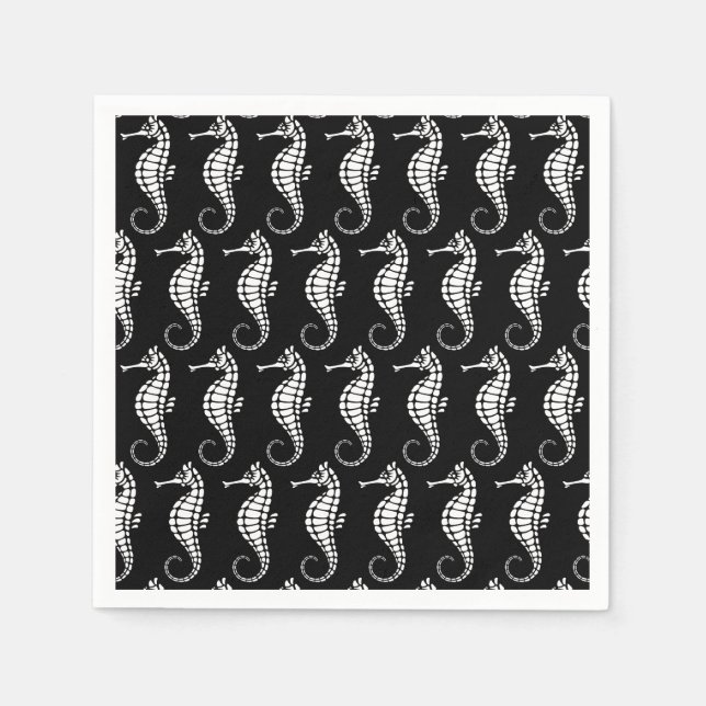 Seahorse White Napkin (Front)