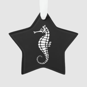 Seahorse White Ornament
