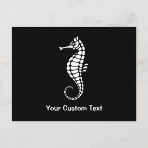 Seahorse White Postcard