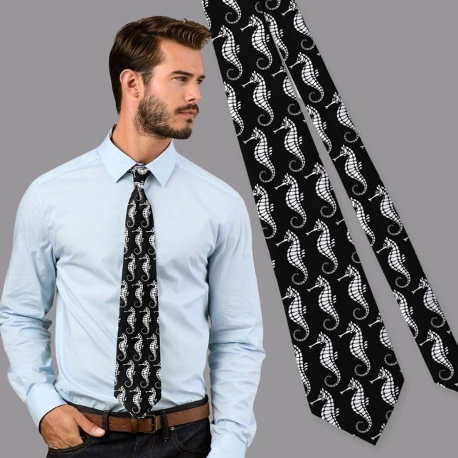 Seahorse White Tie (Creator Uploaded)
