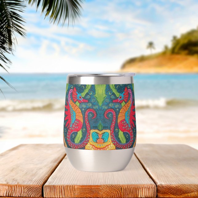 Seahorse Wine Tumbler hot or cold (Beach)