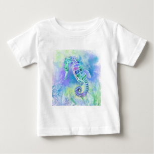 Seahorse - Wonderful Underwater Life - Drawing - Baby T-Shirt