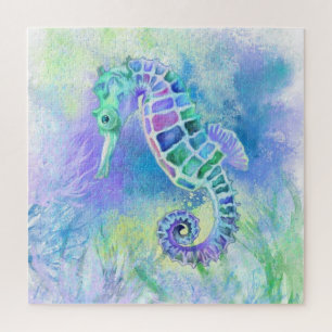 Seahorse -  Wonderful Underwater Life - Drawing  Jigsaw Puzzle