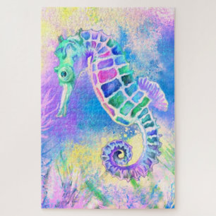 Seahorse - Wonderful Underwater Life - Painting Jigsaw Puzzle