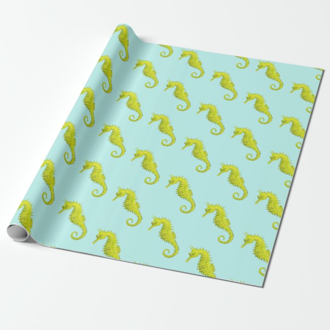 Seahorse Wrapping Paper (Unrolled)