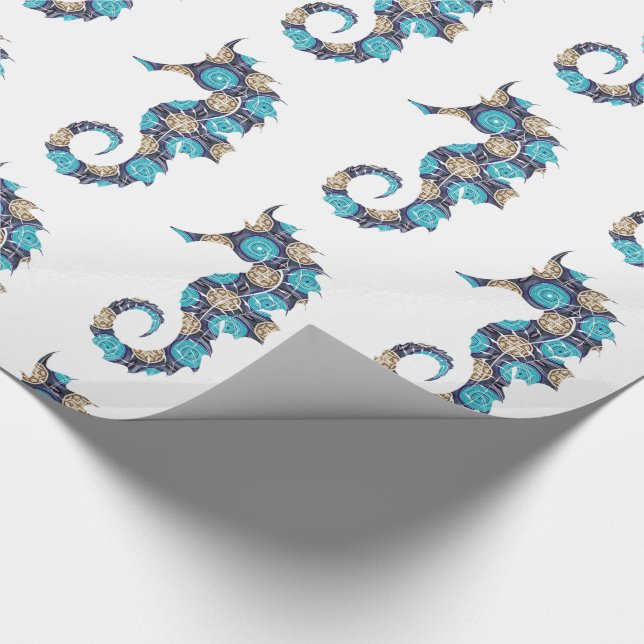 Seahorse Wrapping Paper (Corner)