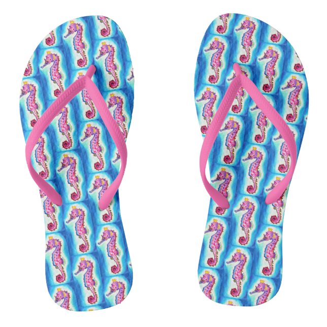 Seahorse Wrapping Paper Flip Flops (Footbed)