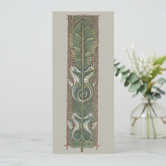 Seahorses and Seaweed, Vintage Art Nouveau (Standing Front)