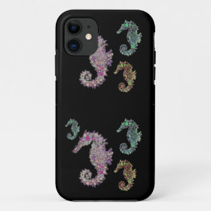 Seahorses Art by LeahG iPhone 11 Case