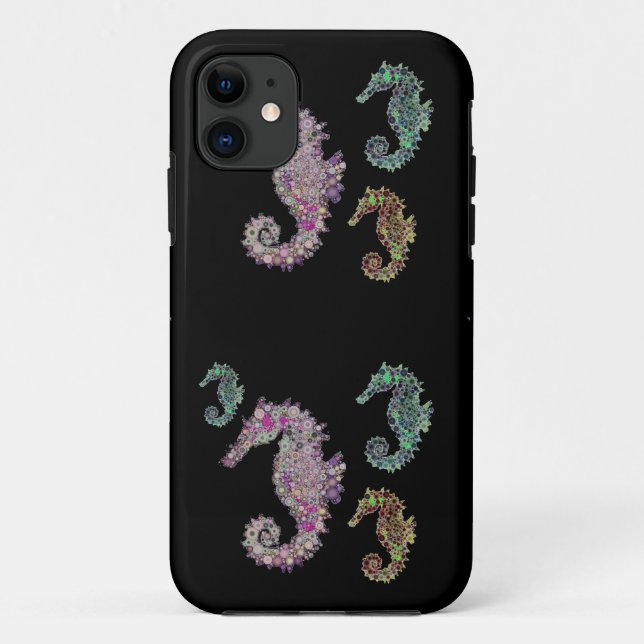 Seahorses Art by LeahG Case-Mate iPhone Case (Back)
