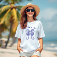 Seahorses-Fisherman Core-Hawaiian Tropical-Blue