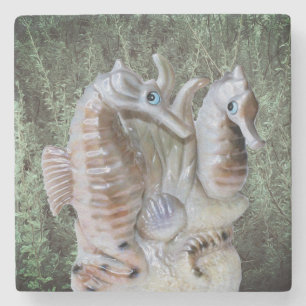 Seahorses in the Ocean Stone Coaster