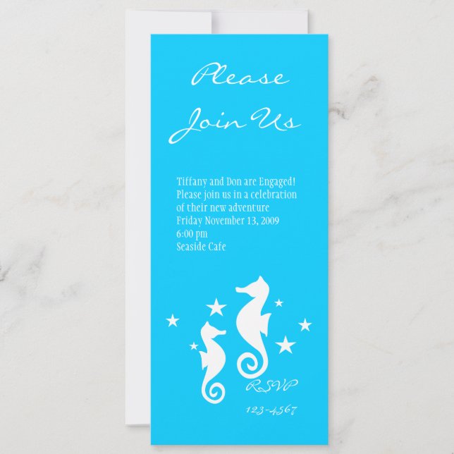 Seahorses Invitation (Front)