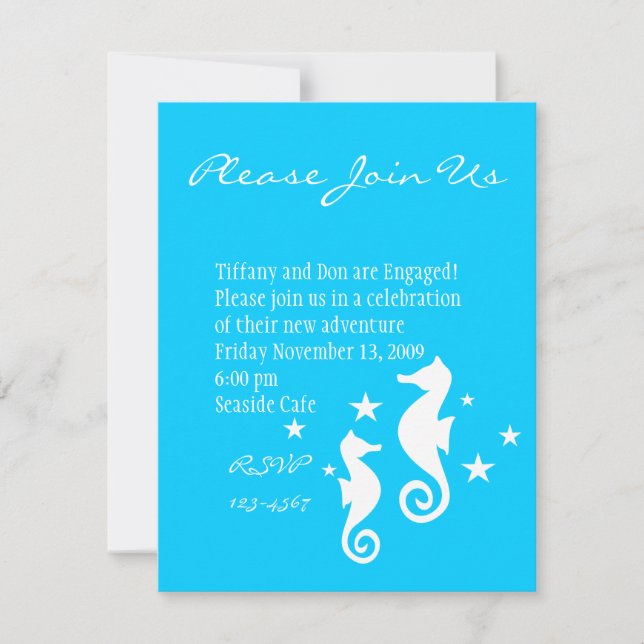 Seahorses Invitation (Front)