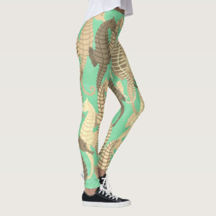 Seahorses on Mint Green - Leggings