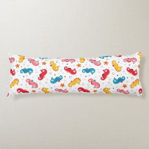 Seahorses Seamless Pattern Body Cushion