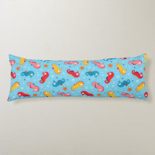 Seahorses Seamless Pattern Body Cushion