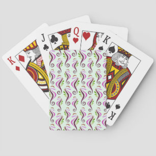 Seahorses Seamless Pattern Playing Cards