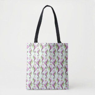 Seahorses Seamless Pattern  Tote Bag
