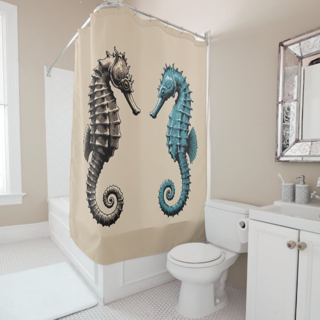 Seahorses  shower curtain (In Situ)