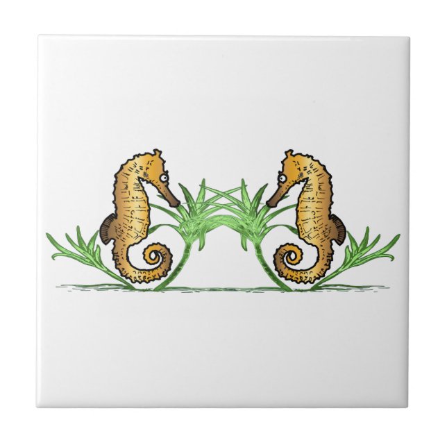 Seahorses Tile (Front)