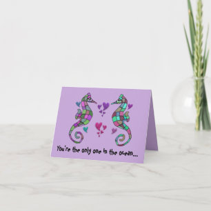Seahorses Valentine Cards