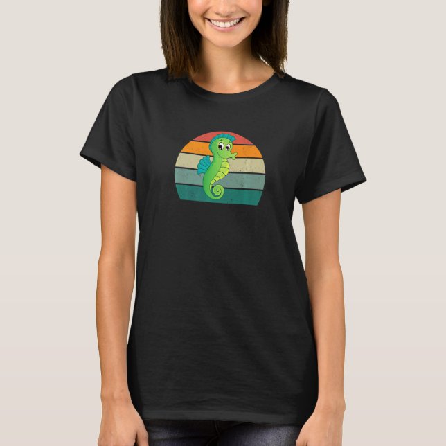 seahorses water sea ocean underwater live bearing  T-Shirt (Front)