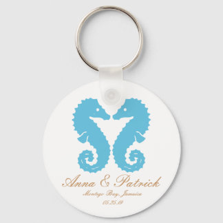 Seahorses Wedding Favour Personalised Key Ring