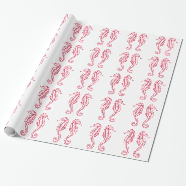 Seahorses Wrapping Paper (Unrolled)
