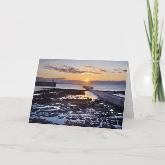 Seahouses sunset, Northumberland Card