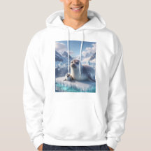 Seal and Pup on Ice Unisex Wildlife Hoodie