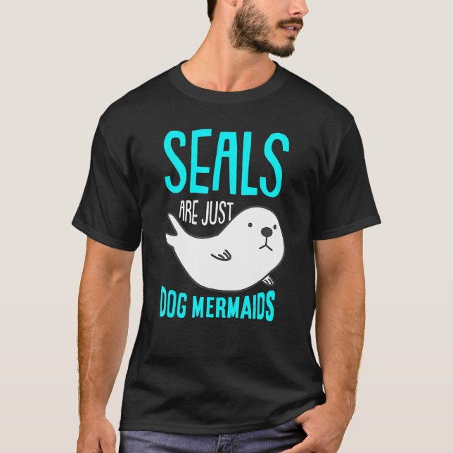 Seal Animal Mermaid Nice  Cute Seal T-Shirt (Front)