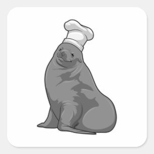 Seal as Cook with Chef hat