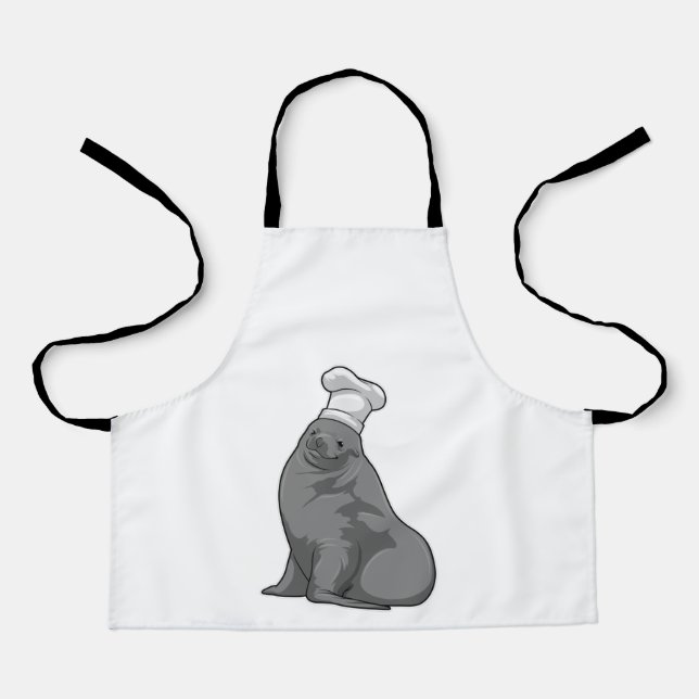 Seal as Cook with Chef hat Apron (Front)