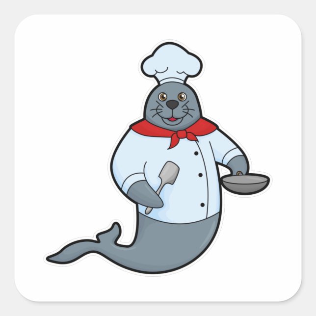 Seal as Cook with Pan & Spatula (Front)