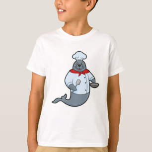 Seal as Cook with Pan & Spatula T-Shirt