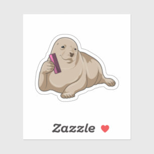 Seal as Hairdresser with Comb