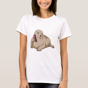 Seal as Hairdresser with Comb T-Shirt