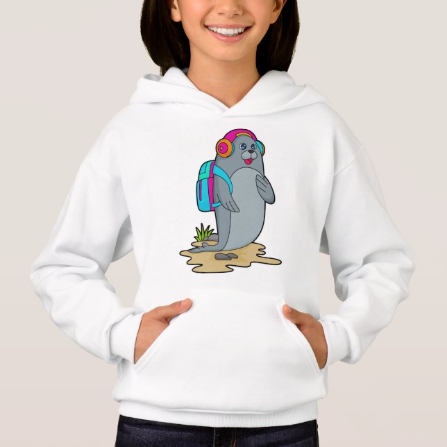 Seal as Hiker with Backpack (Front)