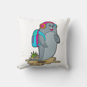 Seal as Hiker with Backpack Cushion